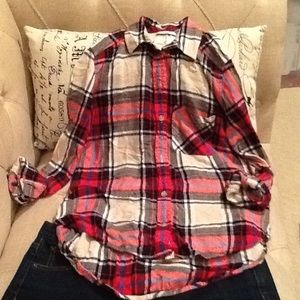 XS Boyfriend Fit American Eagle Soft Flannel
